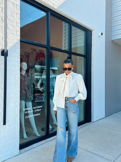 LINEN BUTTON DOWN BLOUSE