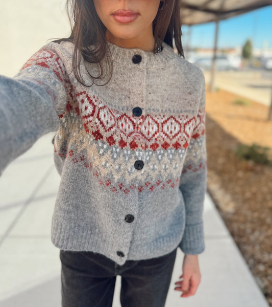 MISRAGLAN SLEEVE CREW CARDI