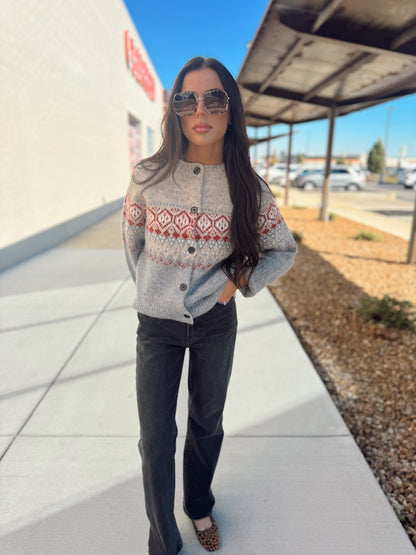 MISRAGLAN SLEEVE CREW CARDI