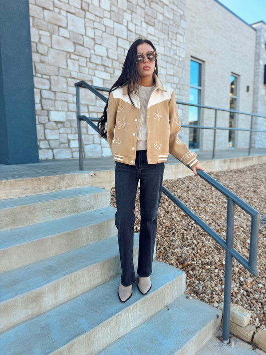 EMBROIDERED BOMBER JACKET