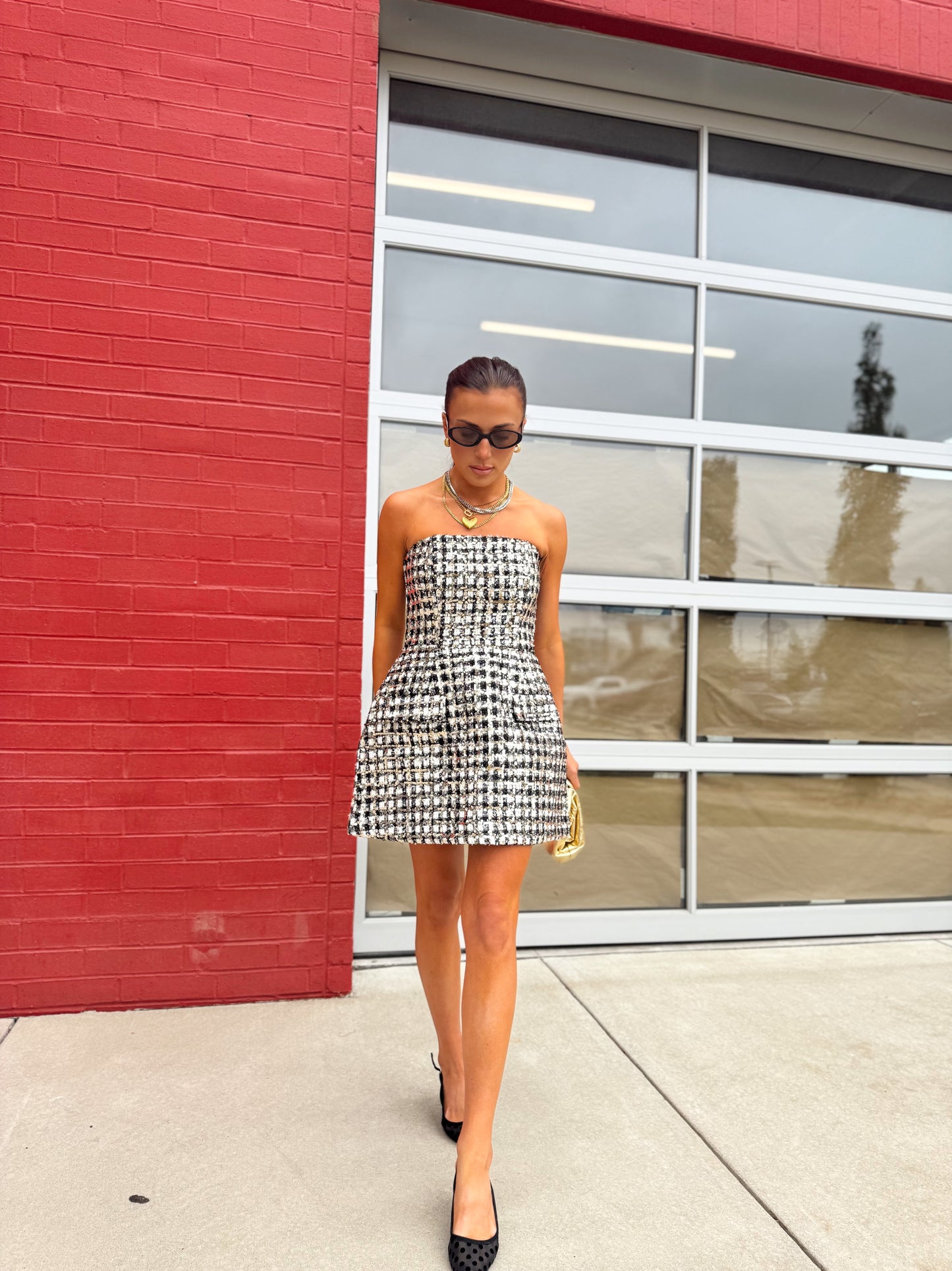 SEQUIN BETHANY STRAPLESS ROMPER