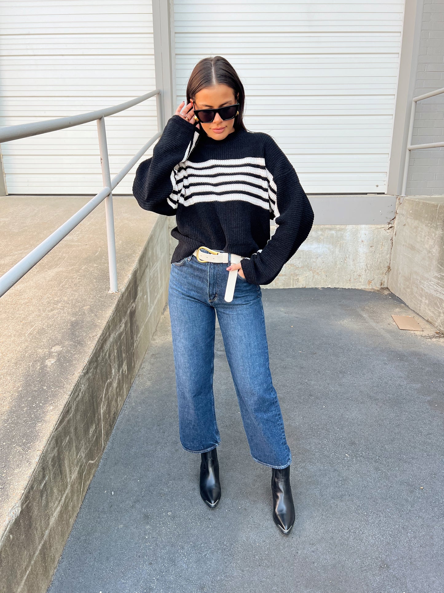 STRIPED SKI SWEATER