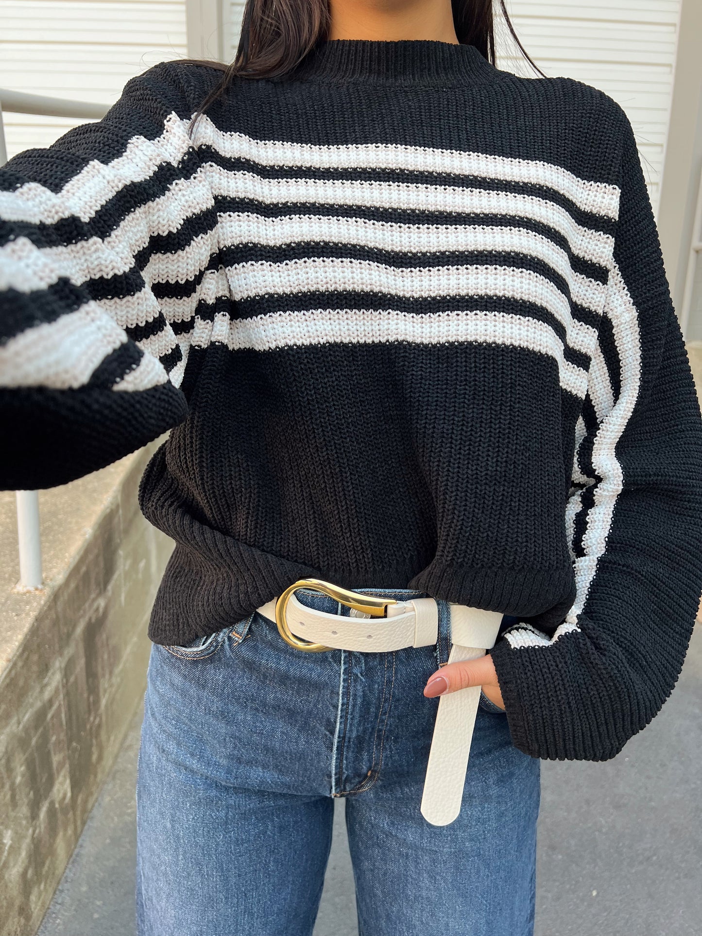 STRIPED SKI SWEATER