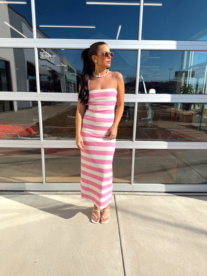 STRIPED MAXI DRESS