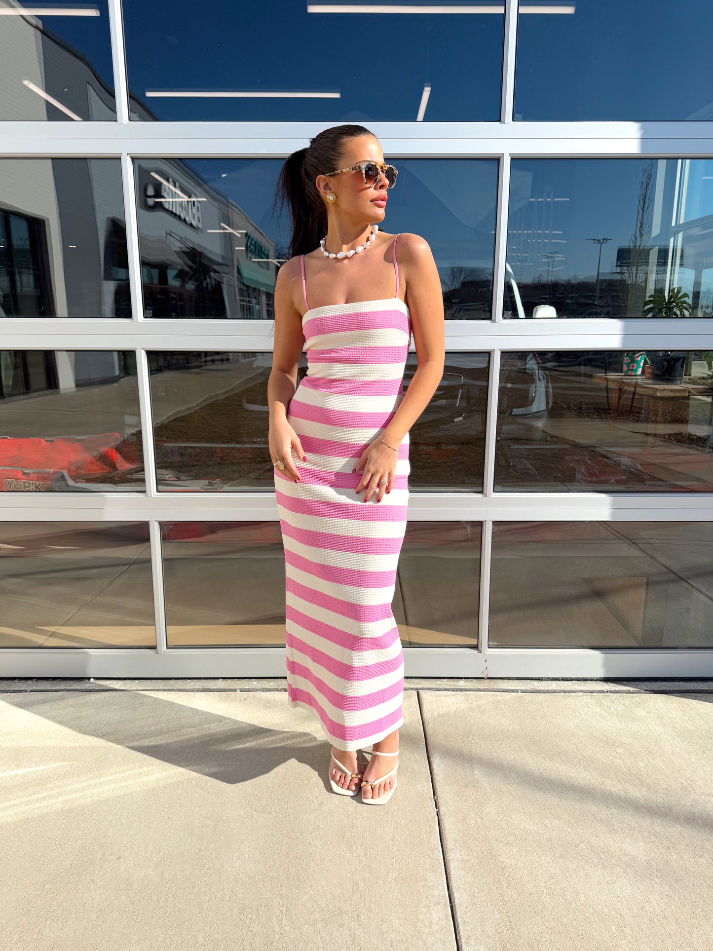 STRIPED MAXI DRESS