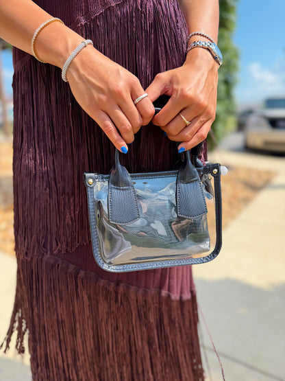 STACEY CLEAR SATCHEL W/ INNER BAG