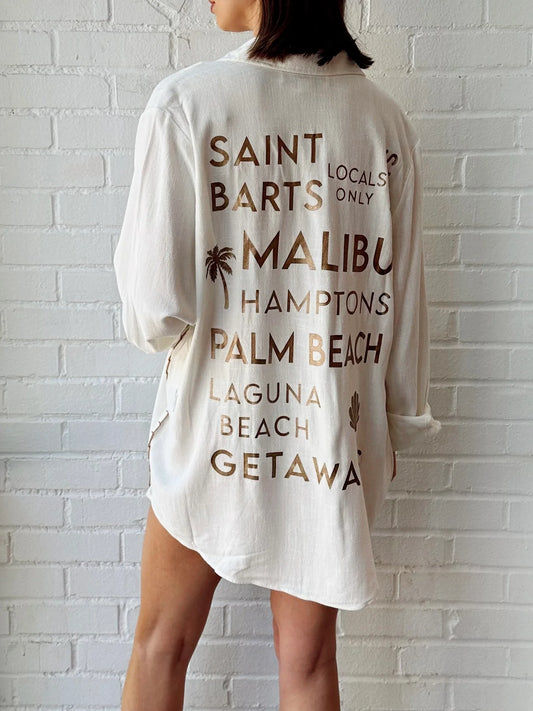 ST BARTHS WASHED UP LINEN SHIRT