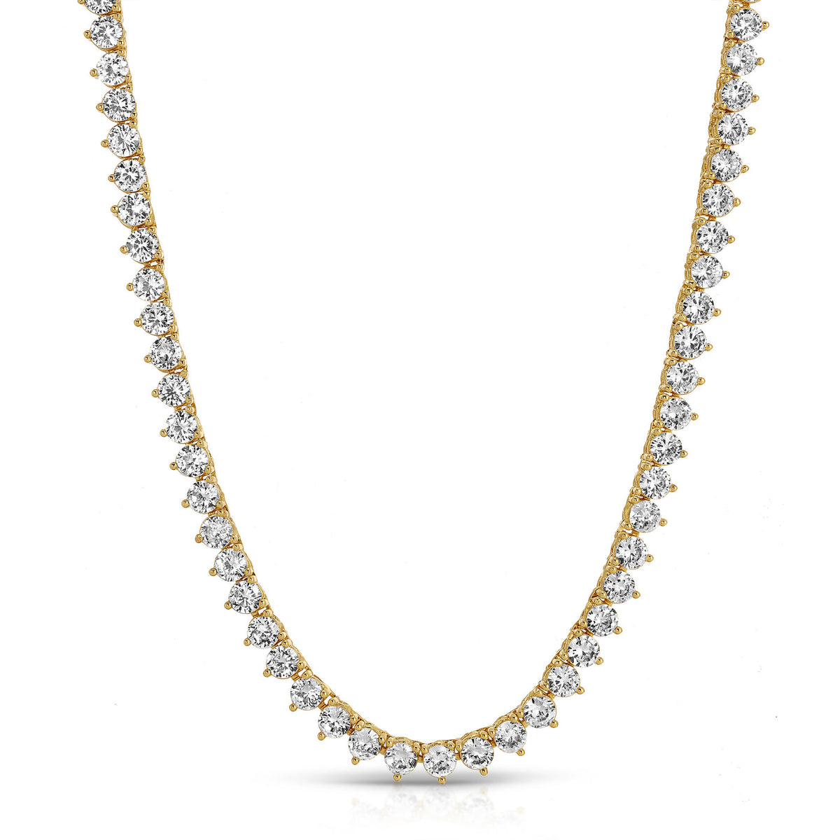 NAPLES 3 PRONG TENNIS NECKLACE