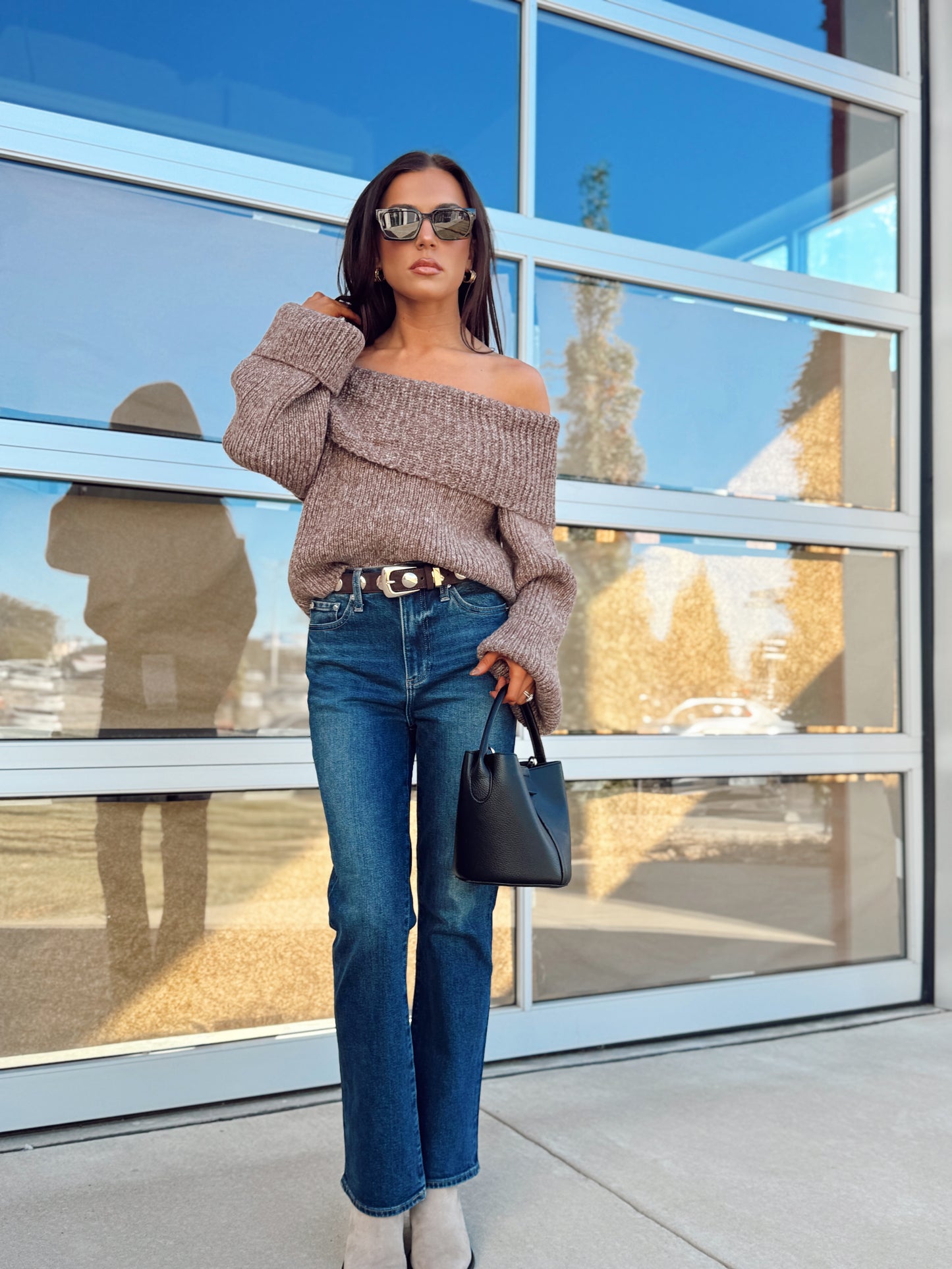 FOLD OVER KNIT SWEATER