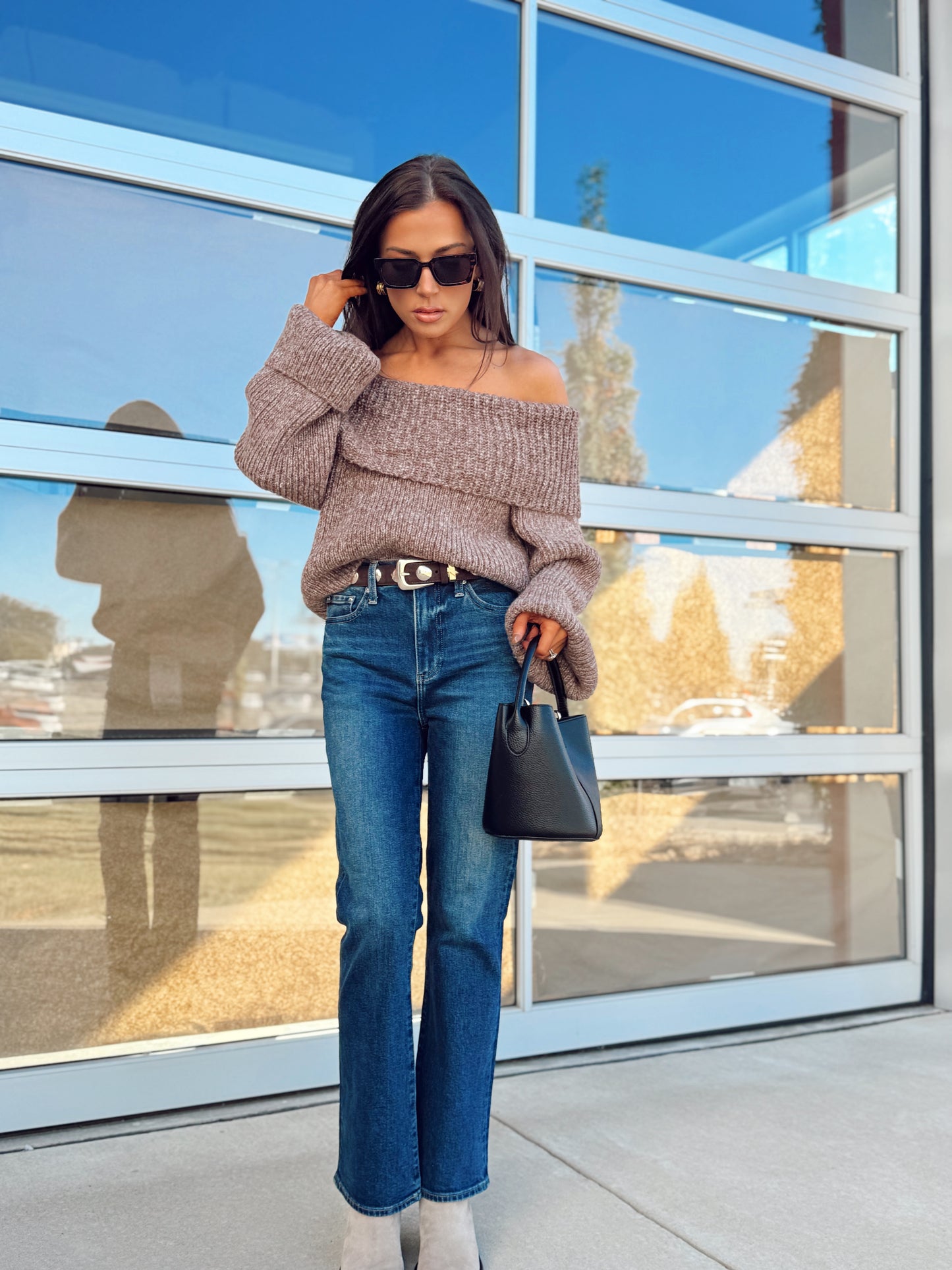 FOLD OVER KNIT SWEATER