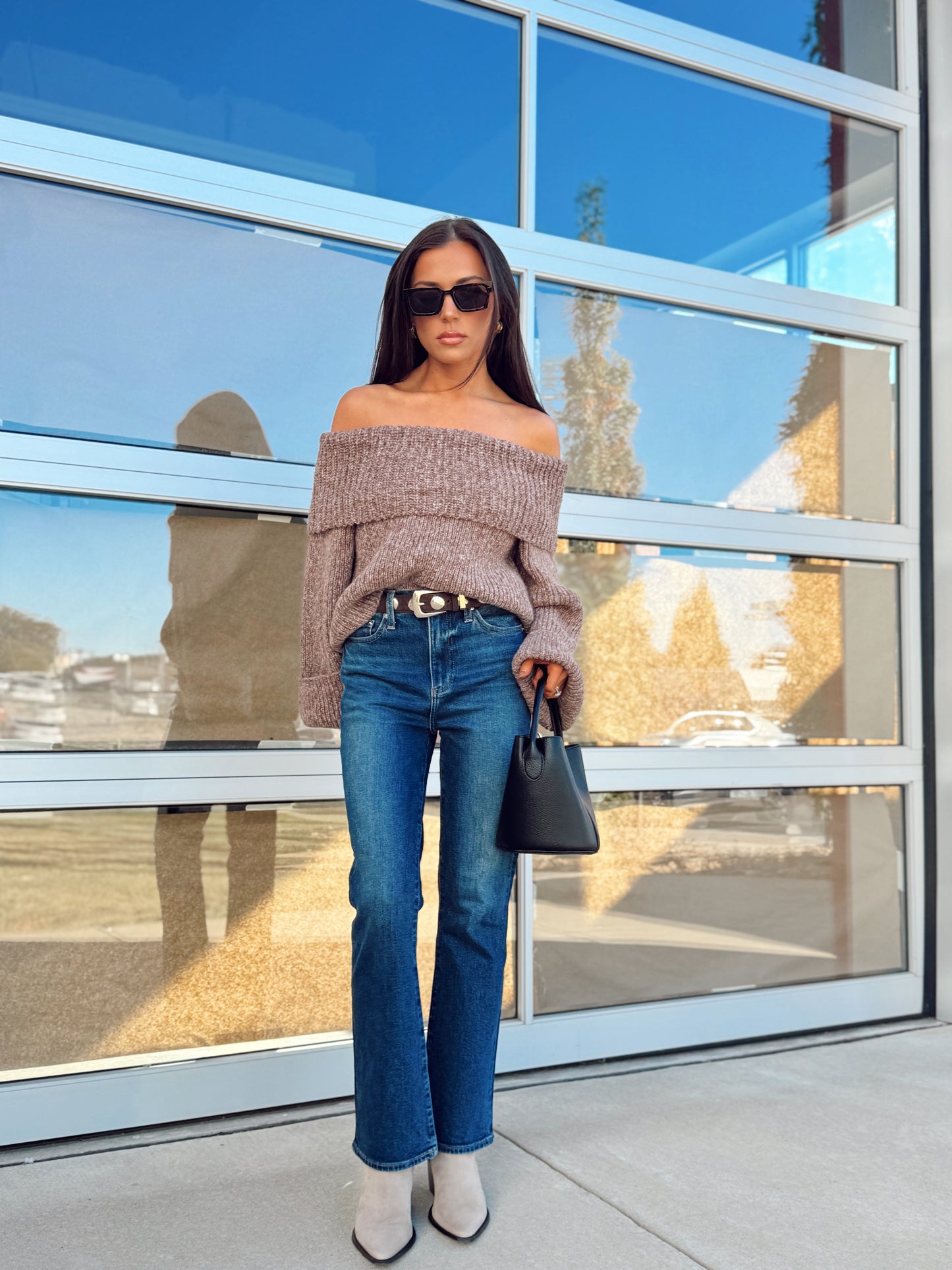 FOLD OVER KNIT SWEATER