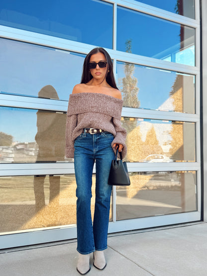 FOLD OVER KNIT SWEATER