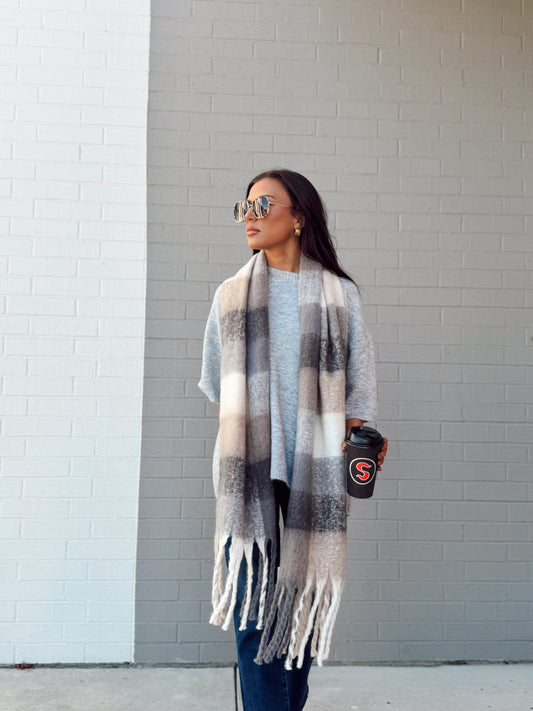 PLAID I MET YOU SCARF