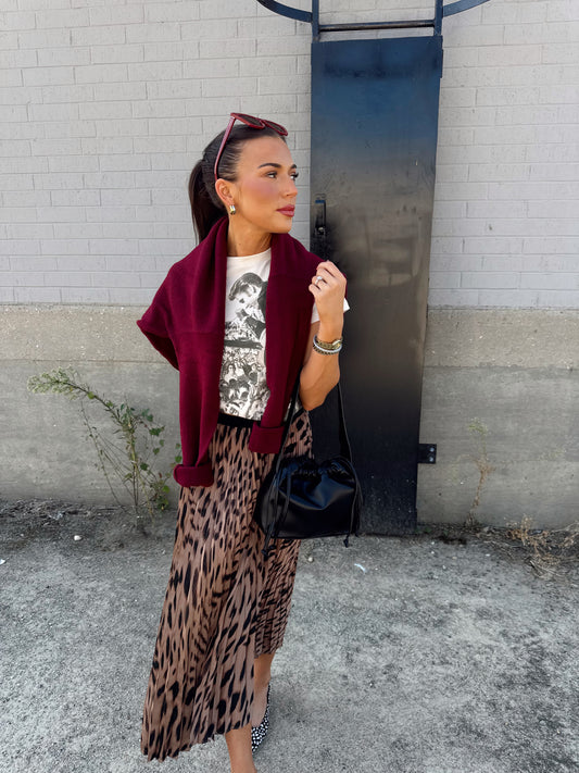 NOSTALGIA PRINTED MIDI SKIRT