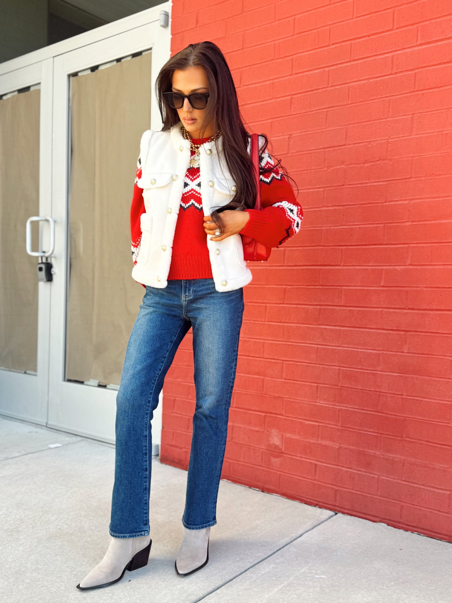 COCO FAUX SHEARLING VEST