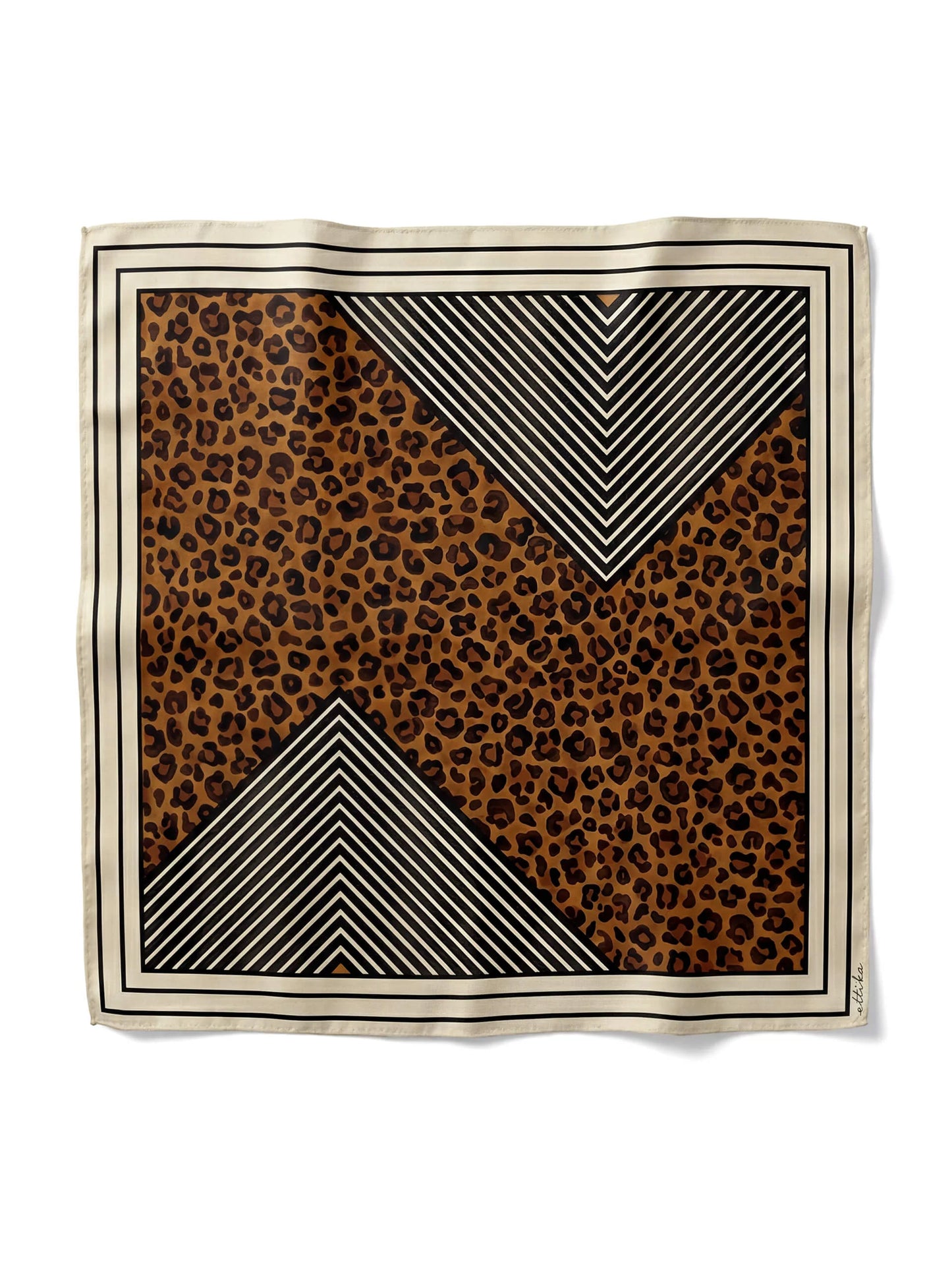 LEOPARD STRIPE SCARF