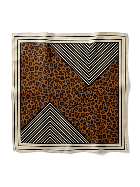 LEOPARD STRIPE SCARF