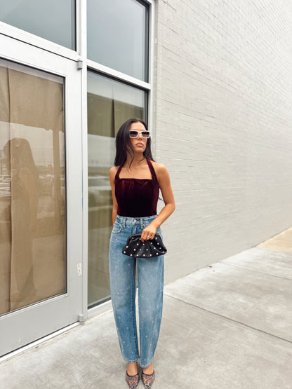 JACY VELVET TOP
