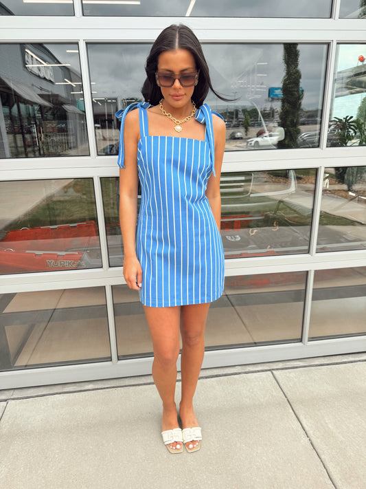 STRIPED MINI DRESS