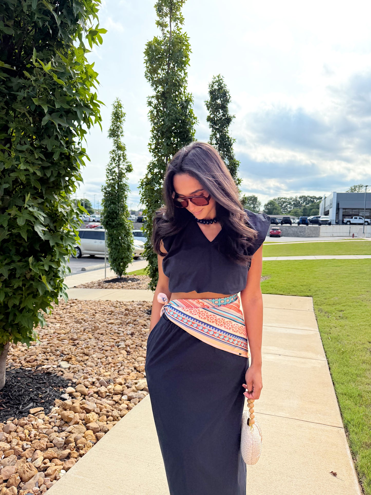 OVER FIT TOP SKIRT SET