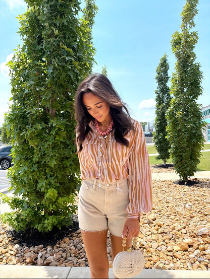 ANIMAL PRINT BUTTON DOWN