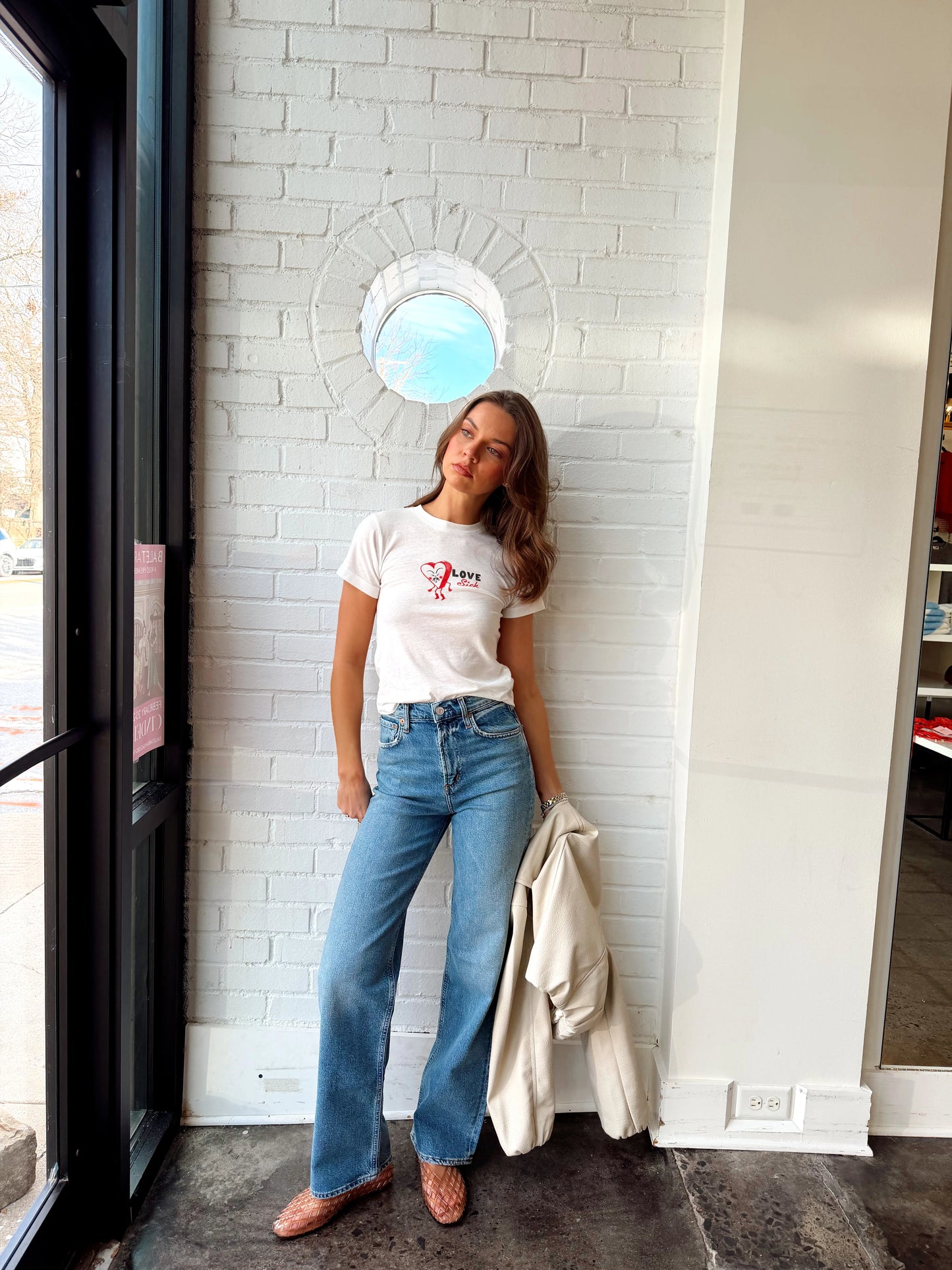 LOVE SICK HEART BURNOUT VINTAGE TEE