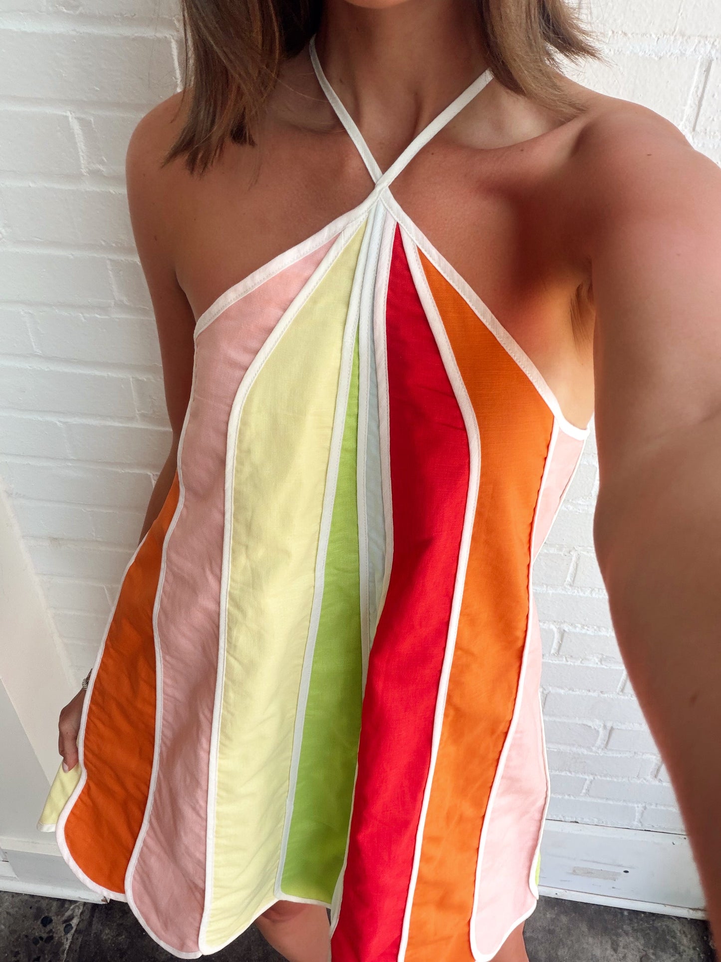 LINEN UMBRELLA DRESS
