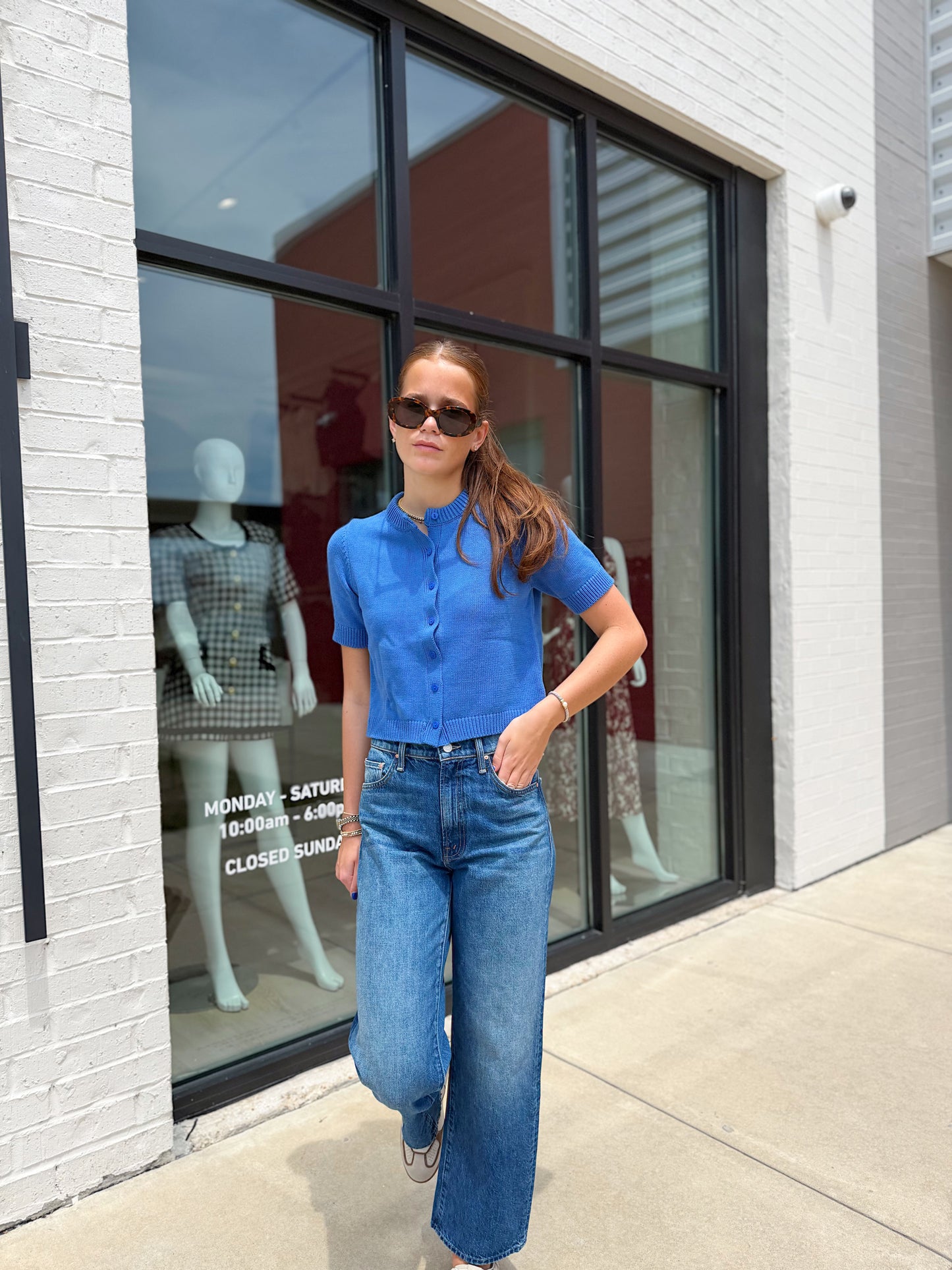 LEIA SHORT SLEEVE KNIT TOP