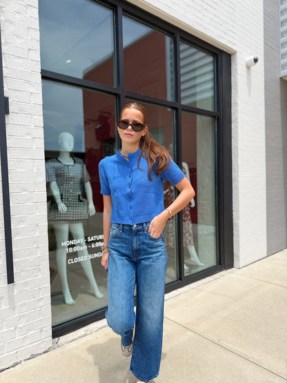 LEIA SHORT SLEEVE KNIT TOP