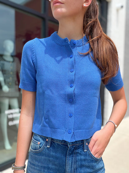 LEIA SHORT SLEEVE KNIT TOP