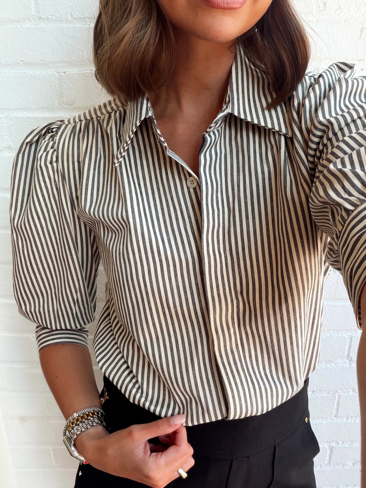 CATE RUCHED SLEEVE TOP