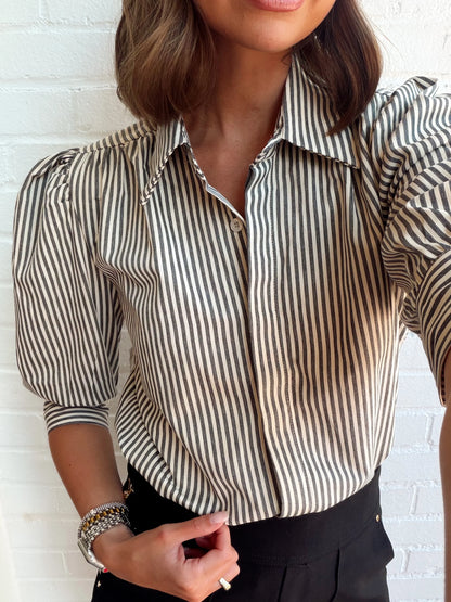 CATE RUCHED SLEEVE TOP