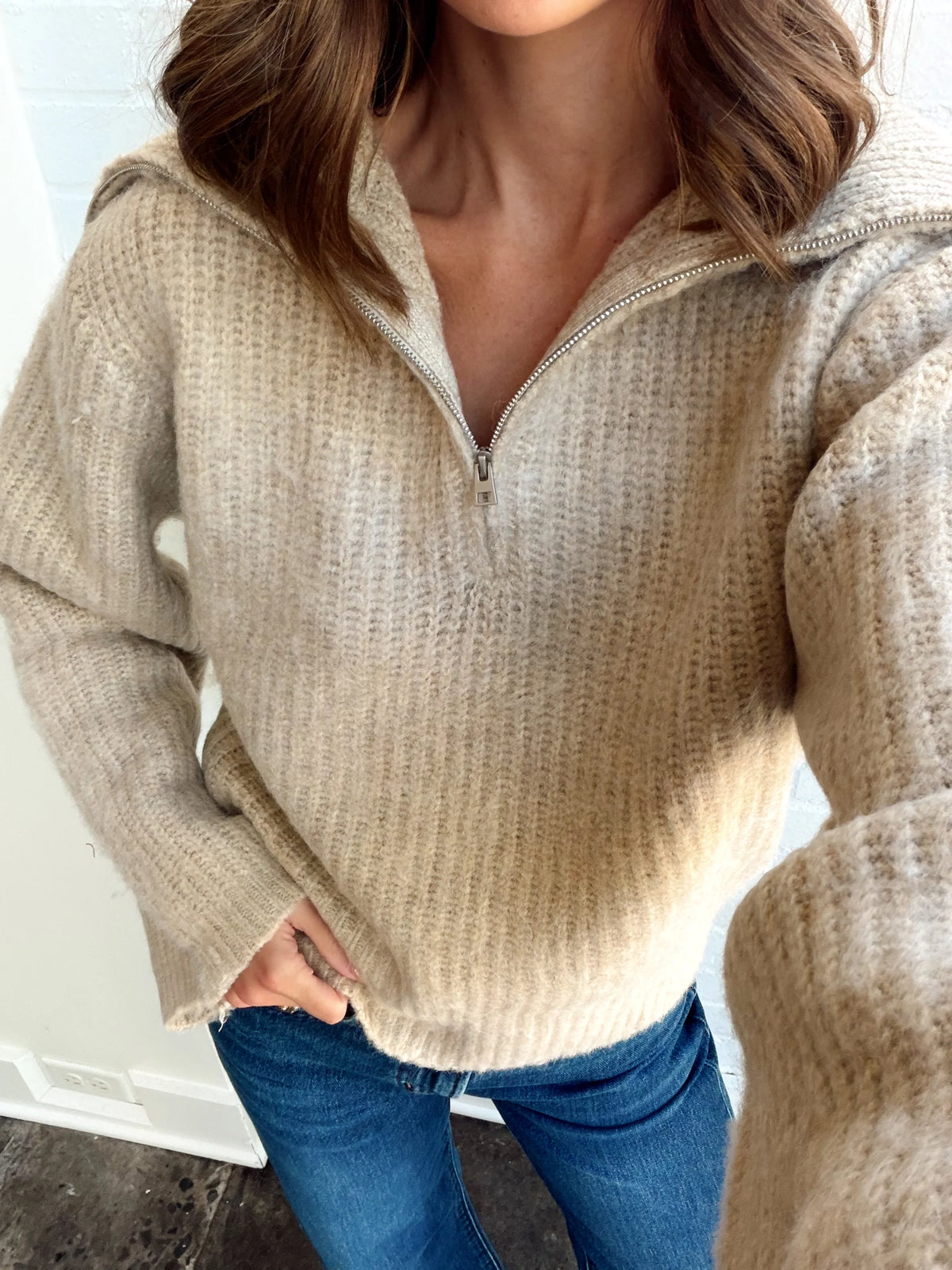 SAER HALFZIP SWEATER