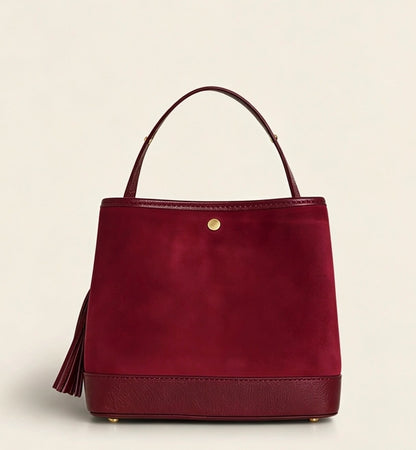 LARGE SUEDE BUCKET BAG