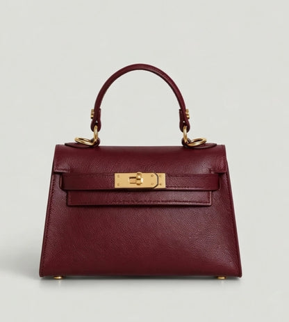 GENUINE EPSOM LEATHER HANDBAG