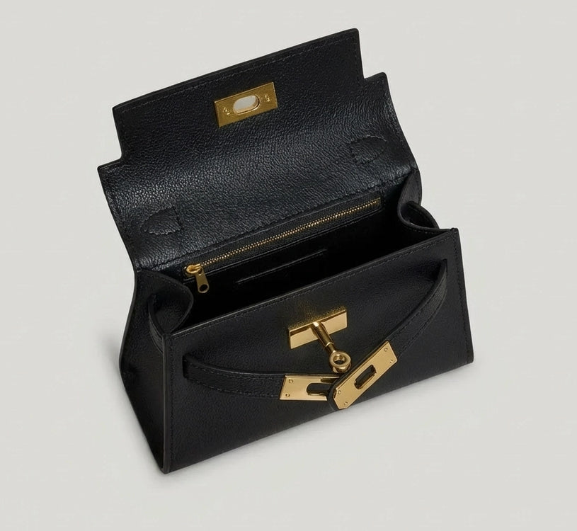 GENUINE EPSOM LEATHER HANDBAG