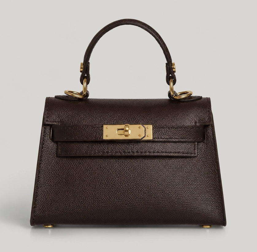 GENUINE EPSOM LEATHER HANDBAG