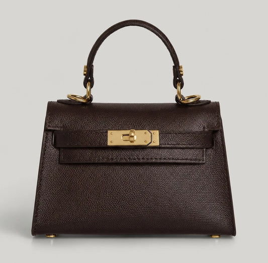GENUINE EPSOM LEATHER HANDBAG