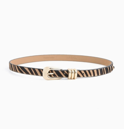 TIGER PRINT SKINNY BELT