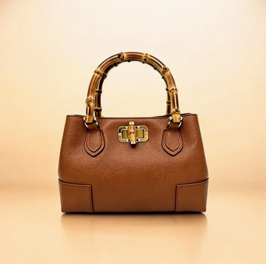 MICRO BAMBOO BAG WITH BAMBOO HANDLES