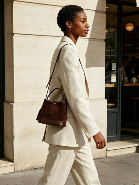 SUEDE BUCKET BAG