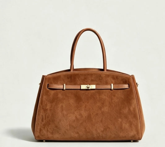 MEDIUM BAG IN GENUINE SUEDE LEATHER