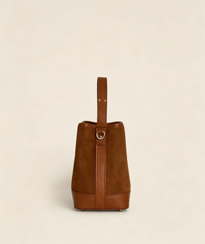 LARGE SUEDE BUCKET BAG