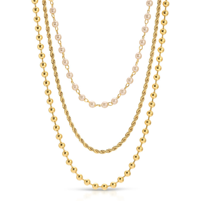 PEARL TRIO NECKLACE