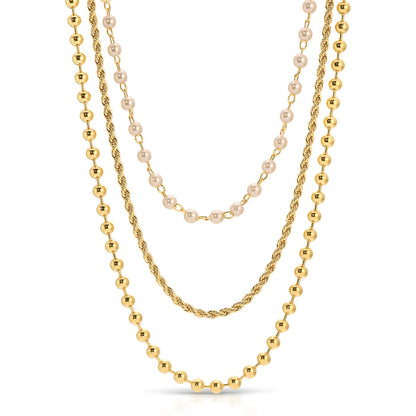 PEARL TRIO NECKLACE