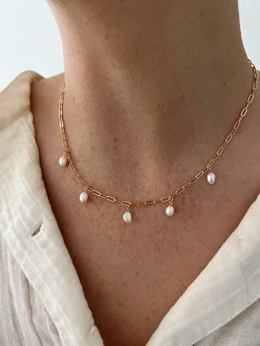 FIVE PEARL NECKLACE