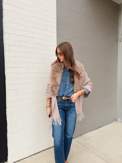 WENDY FUR PONCHO