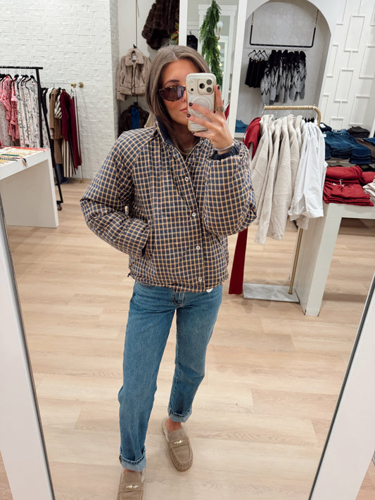 OVERSIZED REVERSIBLE PLAID JACKET