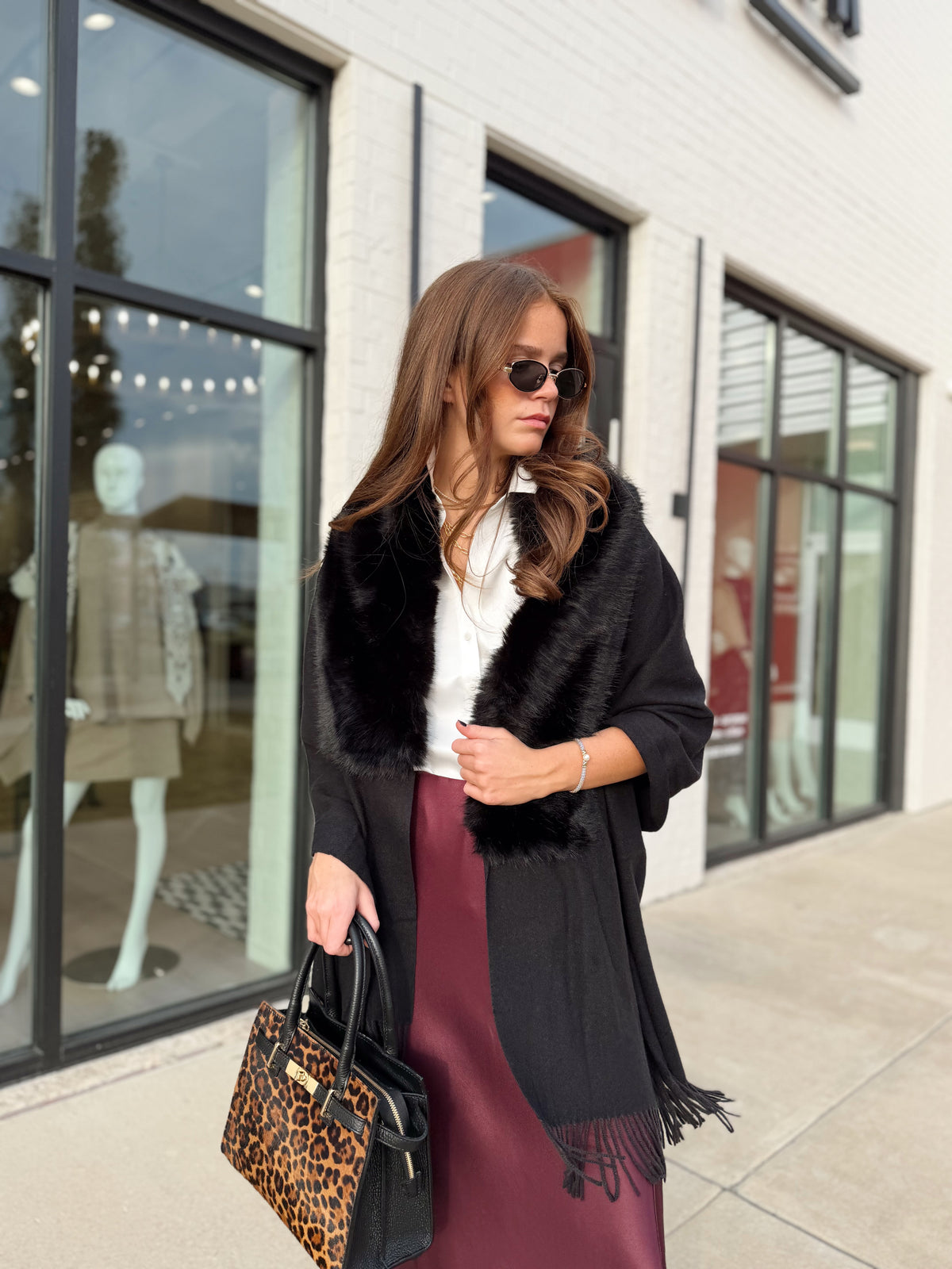 WENDY FUR PONCHO