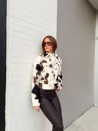 TOUKA COW PRINT JACKET